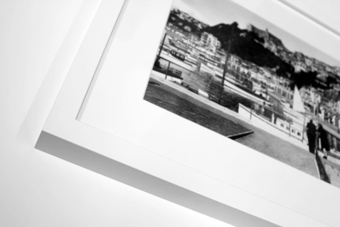 Framed print with white frame and acid free matt